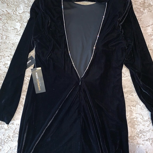 Black Velvet midi party dress - Picture 5 of 6